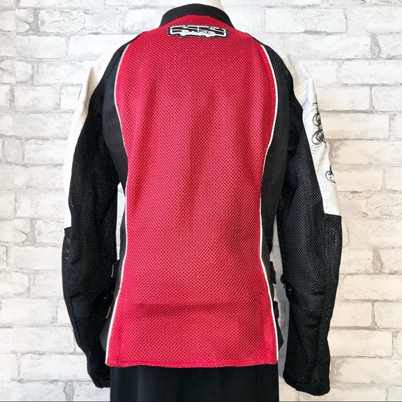 Speed & Strength black, red & white mesh motorcycle jacket w/ waterproof insert - Picture 3 of 15
